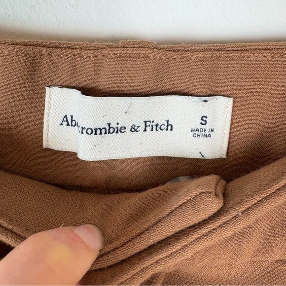 Abercrombie and fitch sloane tailored wide leg pants brown Size S - Picture 4 of 6